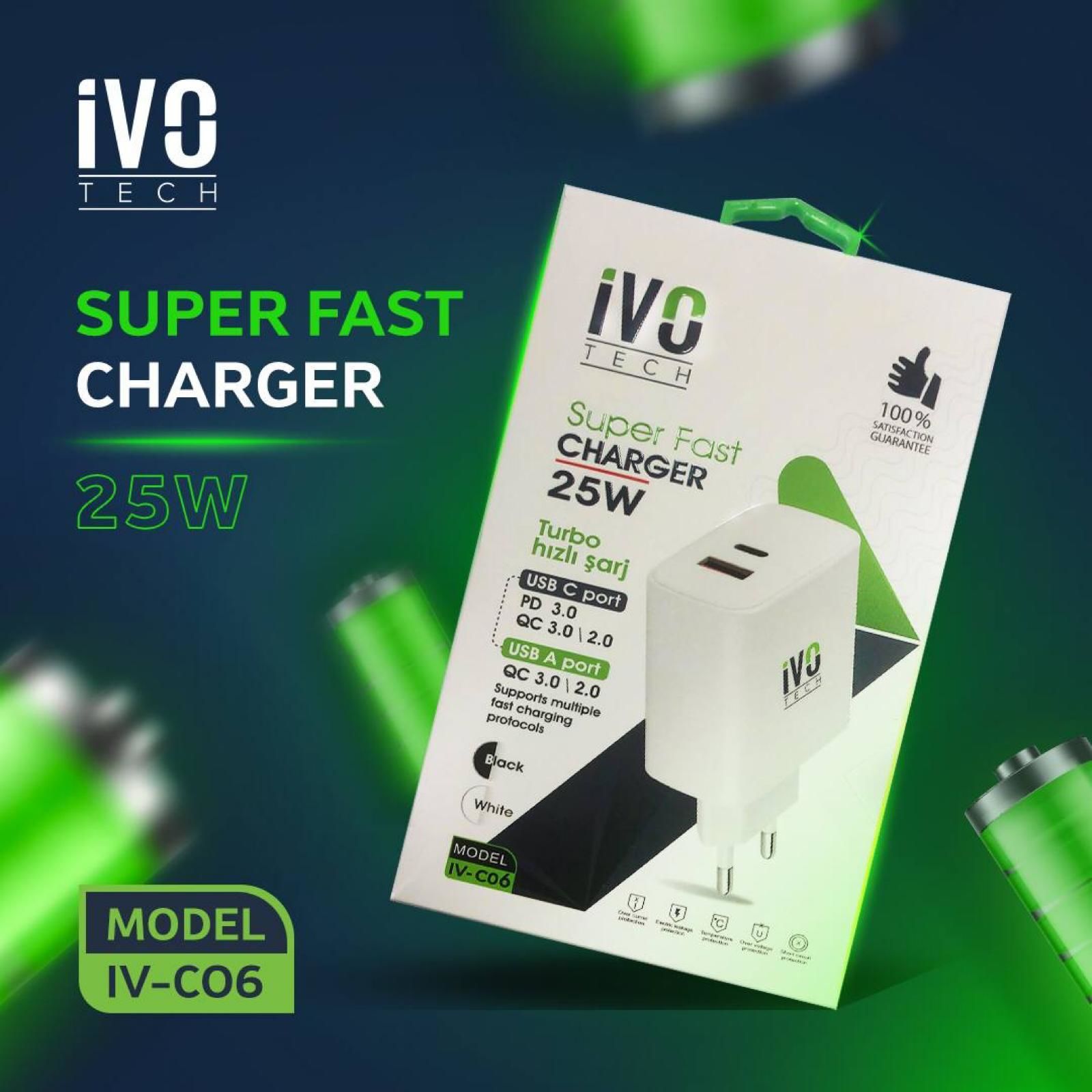 İVO TECH SUPER FAST CHARGER 25W SARJ ALET