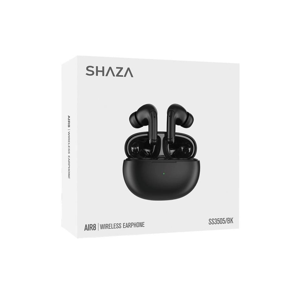 SHAZA AİR 8 Bluetooth Kulaklık Siyah SS3505/WT