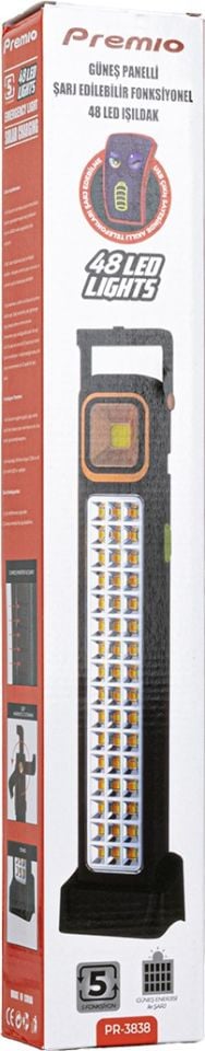 Premio Pr3838 48 Ledli Solar Işıklı + 2 Watt COB Led